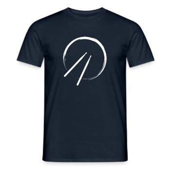 Drums, Trommel, Schlagzeug, Drumsticks - Men's T-Shirt - navy - Front - AI Model Male 178 light (178cm)