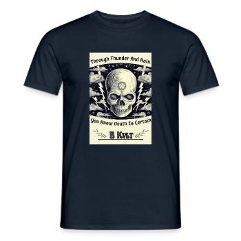 Only Death is Certain - Men's T-Shirt - navy - Front - AI Model Male 178 light (178cm)