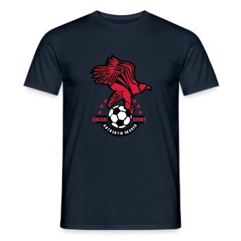 soccer football sports logo eagle eagle adler - Men's T-Shirt - navy - Front - AI Model Male 178 light (178cm)