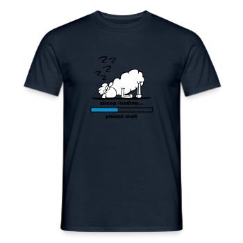 sheep loading - Männer T-Shirt - Navy - Vorne - AI Model Male 178 light (178cm)
