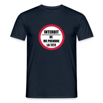 Forbidden to take my head - Men's T-Shirt - navy - Front - AI Model Male 178 light (178cm)