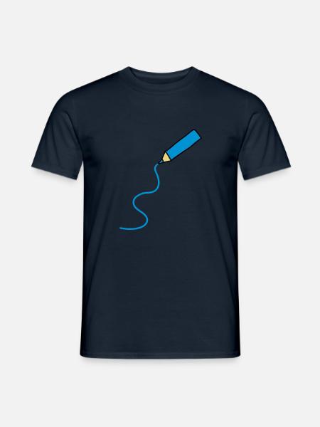 easy_drawing_3c - Men's T-Shirt - navy