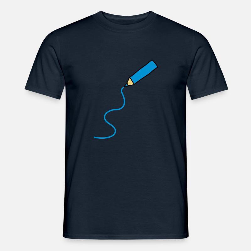 easy_drawing_3c - Männer T-Shirt - Navy