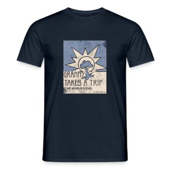GRANNY TAKES A TRIP BRAND CLOTHING LABEL - Men's T-Shirt - navy - Front - AI Model Male 178 light (178cm)