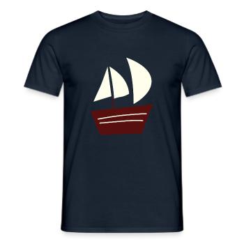 Voilier voilier eau vent bateau capitaine - T-shirt homme - marine - Devant - AI Model Male 178 light (178cm)