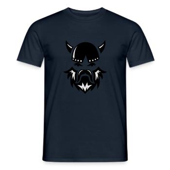 Wikinger Gesicht 2c - Männer T-Shirt - Navy - Vorne - AI Model Male 178 light (178cm)
