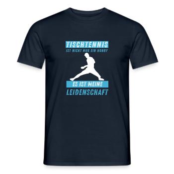 Tischtennis ist meine Leidenschaft - Männer T-Shirt - Navy - Vorne - AI Model Male 178 light (178cm)