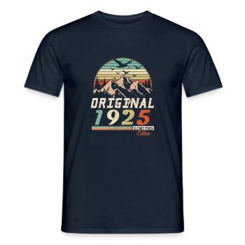 1925 vintage anniversaire rétro vintage cadeau - T-shirt homme - marine - Devant - AI Model Male 178 light (178cm)