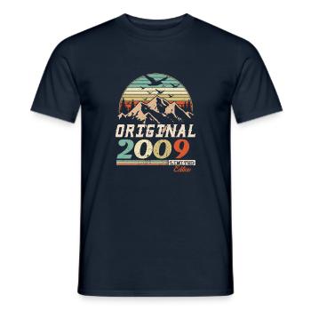 2009 Vintage Retro Geburtstag Vintage Geschenk - Männer T-Shirt - Navy - Vorne - AI Model Male 178 light (178cm)