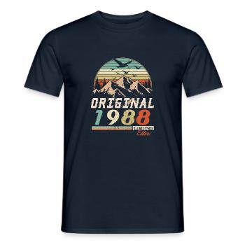 1988 vintage anniversaire rétro vintage cadeau - T-shirt homme - marine - Devant - AI Model Male 178 light (178cm)