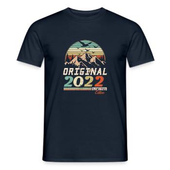 2022 vintage anniversaire rétro vintage cadeau - T-shirt homme - marine - Devant - AI Model Male 178 light (178cm)