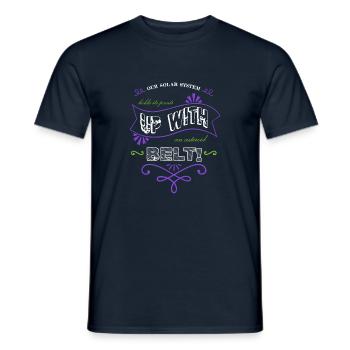 Astrophysics Space Travel Statement Jokes Art - Men's T-Shirt - navy - Front - AI Model Male 178 light (178cm)
