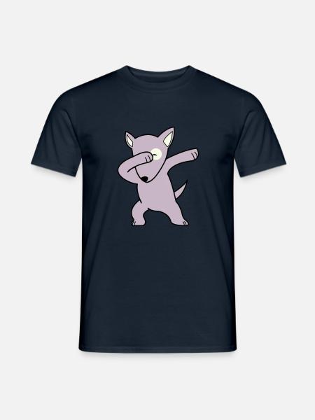 dog dabbing 02 - Männer T-Shirt - Navy