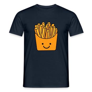 pommes smile - Männer T-Shirt - Navy - Vorne - AI Model Male 178 light (178cm)