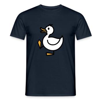 Duck - Men's T-Shirt - navy - Front - AI Model Male 178 light (178cm)