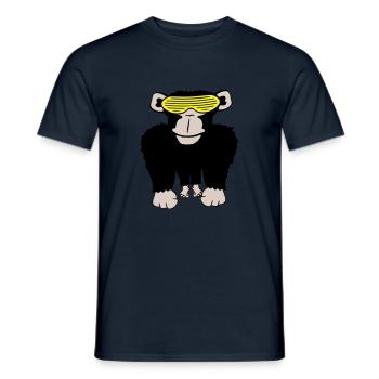 Funky Sonnenbrille Gorilla Cooler Party Affe Spaß - Männer T-Shirt - Navy - Vorne - AI Model Male 178 light (178cm)
