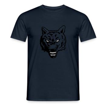 wolf - Männer T-Shirt - Navy - Vorne - AI Model Male 178 light (178cm)