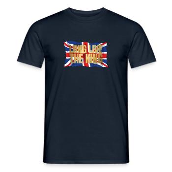 Britischer König Krönung Charles England Flagge - Männer T-Shirt - Navy - Vorne - AI Model Male 178 light (178cm)