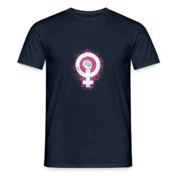 FEMINIST / FEMINIST / GIFT - Men's T-Shirt - navy - Front - AI Model Male 178 light (178cm)