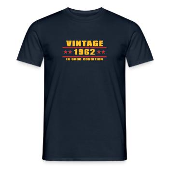 cru 1962 Année de naissance - T-shirt homme - marine - Devant - AI Model Male 178 light (178cm)