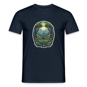 Nature love - Men's T-Shirt - navy - Front - AI Model Male 178 light (178cm)