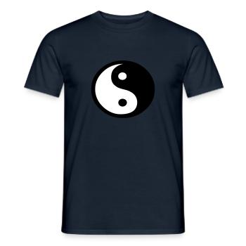 Le Yin et le Yang (V) - Men's T-Shirt - navy - Front - AI Model Male 178 light (178cm)