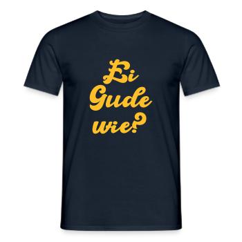 Hessischer Spruch, comment ça va ? - T-shirt homme - marine - Devant - AI Model Male 178 light (178cm)