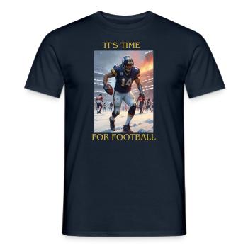 It's Time For Football Design - Männer T-Shirt - Navy - Vorne - AI Model Male 178 light (178cm)