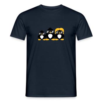 Cool Penguin Family - Men's T-Shirt - navy - Front - AI Model Male 178 light (178cm)