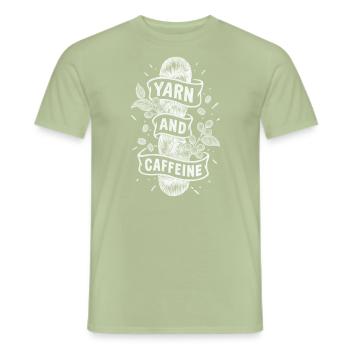 FIL & CAFÉINE - T-shirt homme - vert sauge - Devant - AI Model Male 178 light (178cm)