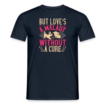Aber Liebe ist eine Krankheit ohne Heilung - Männer T-Shirt - Navy - Vorne - AI Model Male 178 light (178cm)