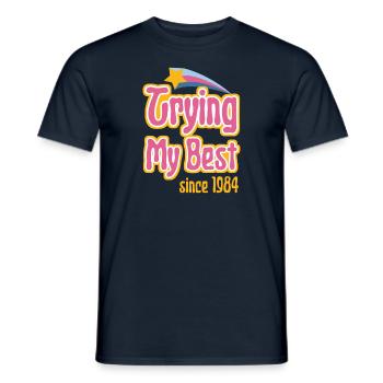 Je fais de mon mieux depuis 1984 - T-shirt homme - marine - Devant - AI Model Male 178 light (178cm)