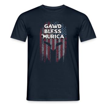Gawd Bless Murica 4. Juli Memes Vierter von - Männer T-Shirt - Navy - Vorne - AI Model Male 178 light (178cm)