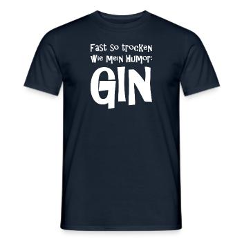 Gin - Spruch - lustig - Männer T-Shirt - Navy - Vorne - AI Model Male 178 light (178cm)