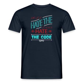 happy funny quote analyst funny joke humor coding - Männer T-Shirt - Navy - Vorne - AI Model Male 178 light (178cm)