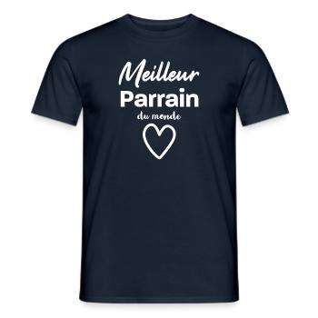 meilleur parrain du monde - T-shirt homme - marine - Devant - AI Model Male 178 light (178cm)