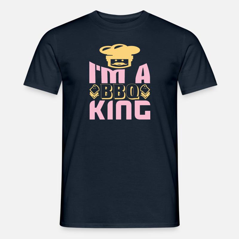 ICH BIN EIN BBQ-KÖNIG - Männer T-Shirt - Navy