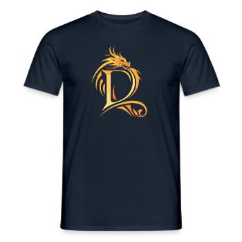 Buchstabe D mit Drache - Männer T-Shirt - Navy - Vorne - AI Model Male 178 light (178cm)
