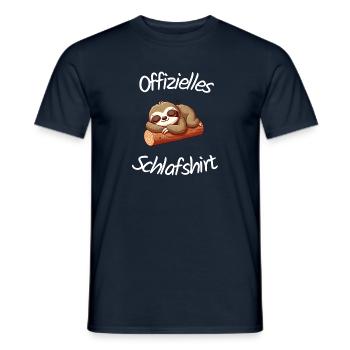Offizielles Schlafshirt Faultier Schlaf - Männer T-Shirt - Navy - Vorne - AI Model Male 178 light (178cm)