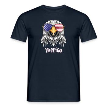 Merica July 4 USA - Men's T-Shirt - navy - Front - AI Model Male 178 light (178cm)