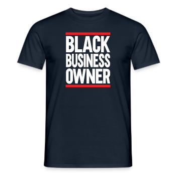 Black Business Owner - Men's T-Shirt - navy - Front - AI Model Male 178 light (178cm)