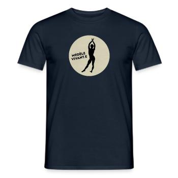 Live-Modell - Männer T-Shirt - Navy - Vorne - AI Model Male 178 light (178cm)