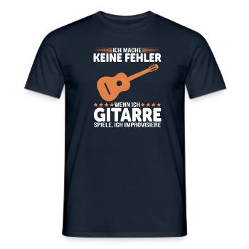 Gitarre Gitarrenspieler Gitarristen Geschenkidee - Männer T-Shirt - Navy - Vorne - AI Model Male 178 light (178cm)