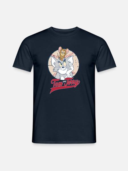 Tom and Jerry Baseball - Men's T-Shirt - navy