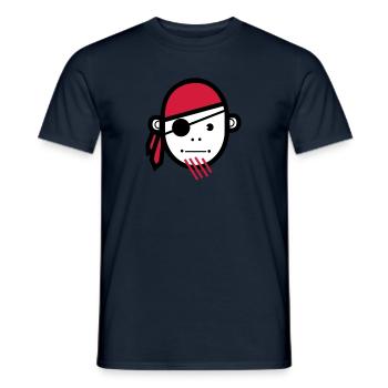 Piraten - Männer T-Shirt - Navy - Vorne - AI Model Male 178 light (178cm)