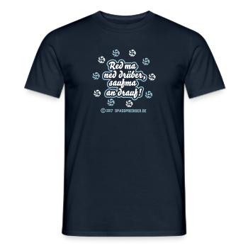 Saufen T Shirt Red ma ned drüber - Männer T-Shirt - Navy - Vorne - AI Model Male 178 light (178cm)