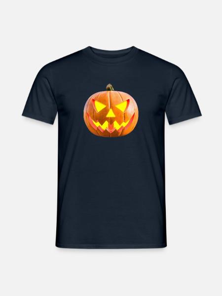Halloween Pumpkin - Pumpkin Lantern - Men's T-Shirt - navy