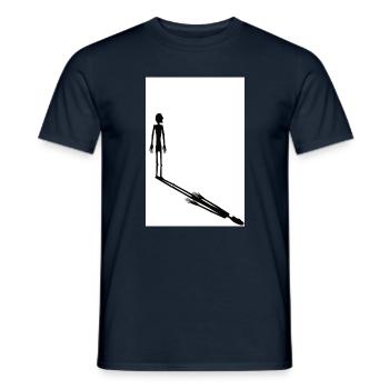 The Shadow Man - Men's T-Shirt - navy - Front - AI Model Male 178 light (178cm)
