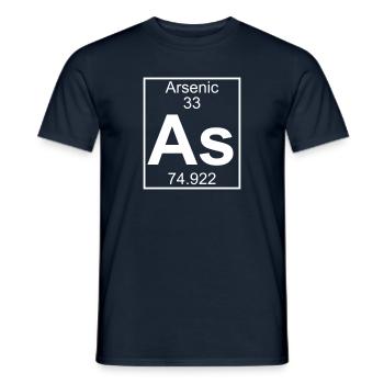 Arsenic (As) (element 33) - Men's T-Shirt - navy - Front - AI Model Male 178 light (178cm)
