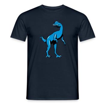Dilophosaurus dinosaure de dinosaures - T-shirt homme - marine - Devant - AI Model Male 178 light (178cm)